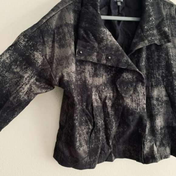 Eileen Fisher Marbled Light Petite Swing Jacket - Picture 2 of 5